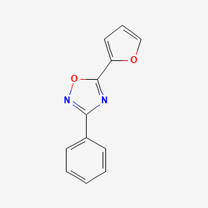 molecular formula C12H8N2O2 B2391267 5-(呋喃-2-基)-3-苯基-1,2,4-恶二唑 CAS No. 309734-72-3