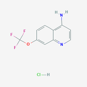 molecular formula C10H8ClF3N2O B2391268 7-(Trifluoromethoxy)quinolin-4-amine hydrochloride CAS No. 1171441-04-5