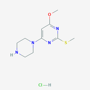4-Methoxy-2-(methylthio)-6-(piperazin-1-yl)pyrimidine hydrochloride