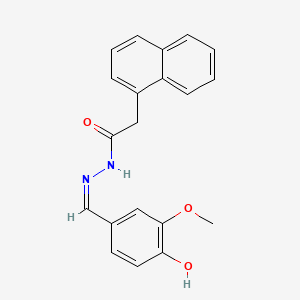 molecular formula C20H18N2O3 B2391285 (Z)-N'-(4-hydroxy-3-methoxybenzylidene)-2-(naphthalen-1-yl)acetohydrazide CAS No. 328538-67-6