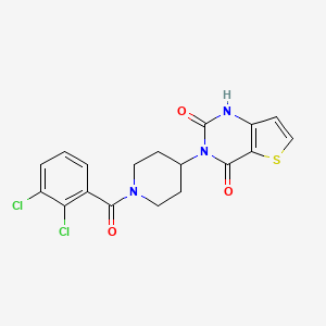 molecular formula C18H15Cl2N3O3S B2391289 3-(1-(2,3-dichlorobenzoyl)piperidin-4-yl)thieno[3,2-d]pyrimidine-2,4(1H,3H)-dione CAS No. 2034392-40-8