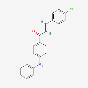 molecular formula C21H16ClNO B2391290 (E)-3-(4-chlorophenyl)-1-(4-(phenylamino)phenyl)prop-2-en-1-one CAS No. 90812-02-5