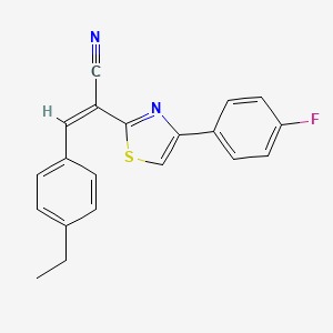 (Z)-3-(4-ethylphenyl)-2-(4-(4-fluorophenyl)thiazol-2-yl)acrylonitrile