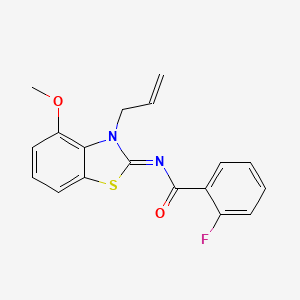 (Z)-N-(3-allyl-4-methoxybenzo[d]thiazol-2(3H)-ylidene)-2-fluorobenzamide
