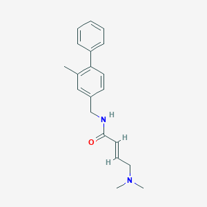 molecular formula C20H24N2O B2391316 (E)-4-(Dimethylamino)-N-[(3-methyl-4-phenylphenyl)methyl]but-2-enamide CAS No. 2411331-66-1