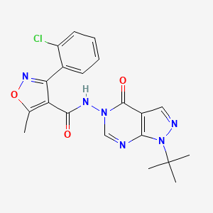 N-(1-(tert-butyl)-4-oxo-1H-pyrazolo[3,4-d]pyrimidin-5(4H)-yl)-3-(2-chlorophenyl)-5-methylisoxazole-4-carboxamide