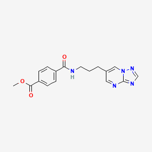 Methyl 4-((3-([1,2,4]triazolo[1,5-a]pyrimidin-6-yl)propyl)carbamoyl)benzoate