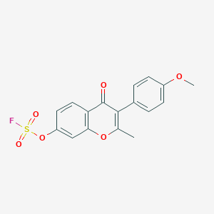 molecular formula C17H13FO6S B2391327 7-Fluorosulfonyloxy-3-(4-methoxyphenyl)-2-methyl-4-oxochromene CAS No. 2411220-59-0