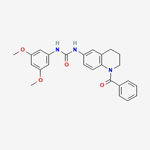 molecular formula C25H25N3O4 B2391328 1-(1-苯甲酰-1,2,3,4-四氢喹啉-6-基)-3-(3,5-二甲氧基苯基)脲 CAS No. 1203419-70-8
