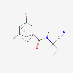 molecular formula C17H23FN2O B2391329 N-(1-Cyanocyclobutyl)-3-fluoro-N-methyladamantane-1-carboxamide CAS No. 2191664-03-4