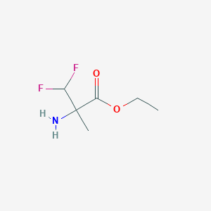 molecular formula C6H11F2NO2 B2391334 Ethyl 2-amino-3,3-difluoro-2-methylpropanoate CAS No. 1781297-44-6
