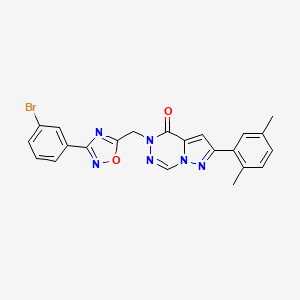 molecular formula C22H17BrN6O2 B2391335 N-(4-{5-[2-(4-methoxyphenyl)ethyl]-1,2,4-oxadiazol-3-yl}phenyl)methanesulfonamide CAS No. 1251687-85-0