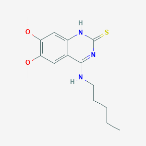 molecular formula C15H21N3O2S B2391344 6,7-dimethoxy-4-(pentylamino)quinazoline-2(1H)-thione CAS No. 901868-37-9