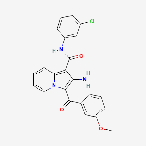 2-amino-N-(3-chlorophenyl)-3-(3-methoxybenzoyl)indolizine-1-carboxamide