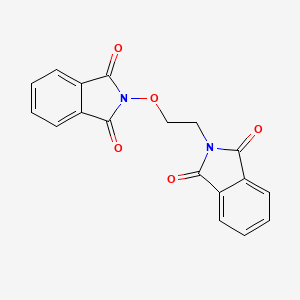 molecular formula C18H12N2O5 B2391348 2-[2-(1,3-Dioxoisoindol-2-yl)oxyethyl]isoindole-1,3-dione CAS No. 74651-76-6