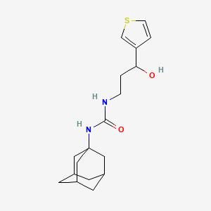 molecular formula C18H26N2O2S B2391349 1-((1R,3s)-adamantan-1-yl)-3-(3-hydroxy-3-(thiophen-3-yl)propyl)urea CAS No. 2060872-77-5