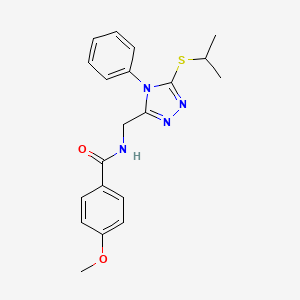 molecular formula C20H22N4O2S B2391354 N-((5-(isopropylthio)-4-phenyl-4H-1,2,4-triazol-3-yl)methyl)-4-methoxybenzamide CAS No. 476431-40-0