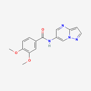 molecular formula C15H14N4O3 B2391361 3,4-dimethoxy-N-(pyrazolo[1,5-a]pyrimidin-6-yl)benzamide CAS No. 2034480-52-7