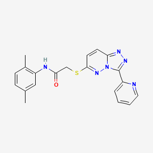 molecular formula C20H18N6OS B2391369 N-(2,5-dimethylphenyl)-2-((3-(pyridin-2-yl)-[1,2,4]triazolo[4,3-b]pyridazin-6-yl)thio)acetamide CAS No. 868967-31-1