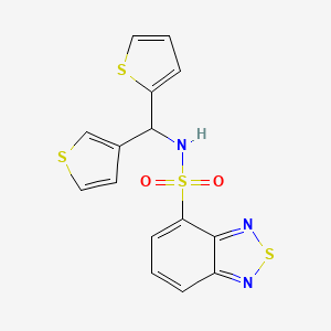 N-(thiophen-2-yl(thiophen-3-yl)methyl)benzo[c][1,2,5]thiadiazole-4-sulfonamide