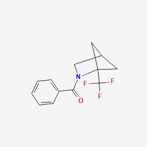 molecular formula C13H12F3NO B2391371 Phenyl-[1-(trifluoromethyl)-2-azabicyclo[2.1.1]hexan-2-yl]methanone CAS No. 2248324-79-8