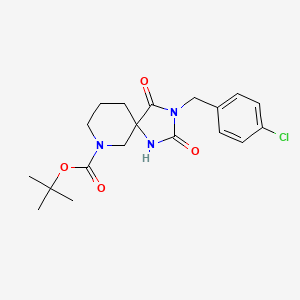 Tert-butyl 3-[(4-chlorophenyl)methyl]-2,4-dioxo-1,3,9-triazaspiro[4.5]decane-9-carboxylate