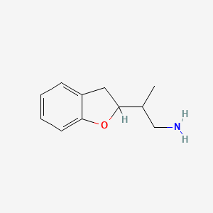 molecular formula C11H15NO B2391373 2-(2,3-Dihydro-1-benzofuran-2-yl)propan-1-amine CAS No. 2248321-11-9