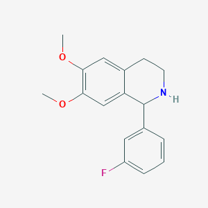 molecular formula C17H18FNO2 B2391374 1-(3-Fluorophenyl)-6,7-dimethoxy-1,2,3,4-tetrahydroisoquinoline CAS No. 331852-85-8