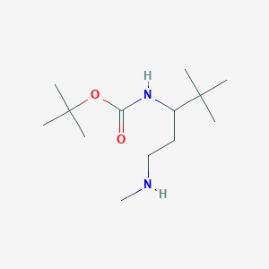 Tert-butyl N-[4,4-dimethyl-1-(methylamino)pentan-3-yl]carbamate