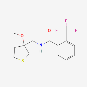 N-((3-methoxytetrahydrothiophen-3-yl)methyl)-2-(trifluoromethyl)benzamide