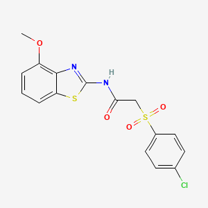 2-((4-chlorophenyl)sulfonyl)-N-(4-methoxybenzo[d]thiazol-2-yl)acetamide