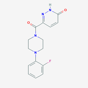 molecular formula C15H15FN4O2 B2391393 6-[4-(2-fluorophenyl)piperazine-1-carbonyl]-2,3-dihydropyridazin-3-one CAS No. 848682-28-0