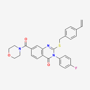 3-(4-fluorophenyl)-7-(morpholin-4-ylcarbonyl)-2-[(4-vinylbenzyl)thio]quinazolin-4(3H)-one