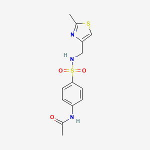 molecular formula C13H15N3O3S2 B2391409 N-[4-[(2-methyl-1,3-thiazol-4-yl)methylsulfamoyl]phenyl]acetamide CAS No. 863510-78-5