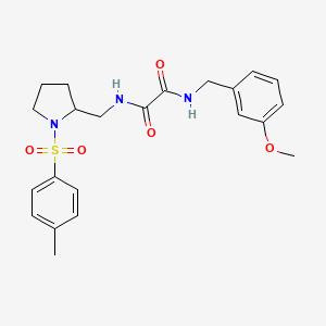 molecular formula C22H27N3O5S B2391412 N1-(3-methoxybenzyl)-N2-((1-tosylpyrrolidin-2-yl)methyl)oxalamide CAS No. 896274-70-7