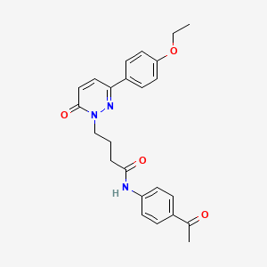 molecular formula C24H25N3O4 B2391415 N-(4-乙酰苯基)-4-(3-(4-乙氧苯基)-6-氧代哒嗪-1(6H)-基)丁酰胺 CAS No. 946321-92-2