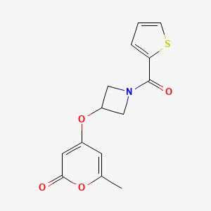 6-methyl-4-((1-(thiophene-2-carbonyl)azetidin-3-yl)oxy)-2H-pyran-2-one