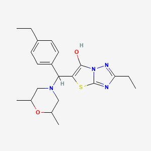 5-((2,6-Dimethylmorpholino)(4-ethylphenyl)methyl)-2-ethylthiazolo[3,2-b][1,2,4]triazol-6-ol