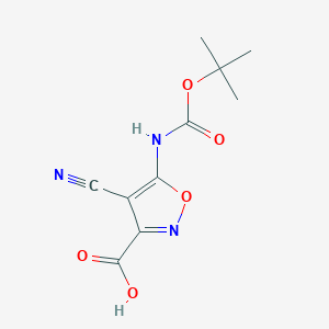 4-Cyano-5-[(2-methylpropan-2-yl)oxycarbonylamino]-1,2-oxazole-3-carboxylic acid