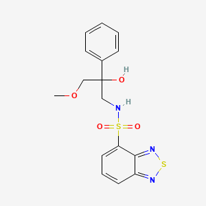 molecular formula C16H17N3O4S2 B2391436 N-(2-hydroxy-3-methoxy-2-phenylpropyl)benzo[c][1,2,5]thiadiazole-4-sulfonamide CAS No. 2034591-24-5