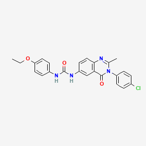 1-(3-(4-Chlorophenyl)-2-methyl-4-oxo-3,4-dihydroquinazolin-6-yl)-3-(4-ethoxyphenyl)urea