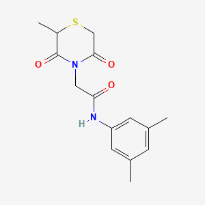 N-(3,5-dimethylphenyl)-2-(2-methyl-3,5-dioxothiomorpholin-4-yl)acetamide