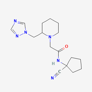 N-(1-cyanocyclopentyl)-2-{2-[(1H-1,2,4-triazol-1-yl)methyl]piperidin-1-yl}acetamide