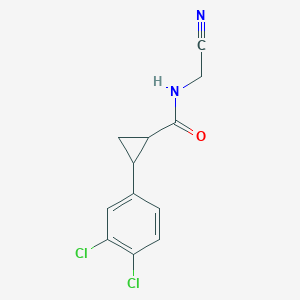 molecular formula C12H10Cl2N2O B2391458 N-(cyanomethyl)-2-(3,4-dichlorophenyl)cyclopropane-1-carboxamide CAS No. 1333811-17-8