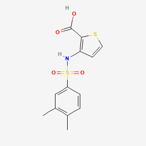 molecular formula C13H13NO4S2 B2391464 3-{[(3,4-Dimethylphenyl)sulfonyl]amino}thiophene-2-carboxylic acid CAS No. 1153392-73-4