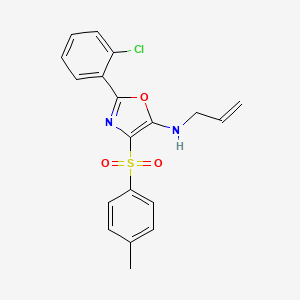 molecular formula C19H17ClN2O3S B2391467 2-(2-氯苯基)-4-[(4-甲苯基)磺酰基]-N-(丙-2-烯-1-基)-1,3-恶唑-5-胺 CAS No. 862795-82-2