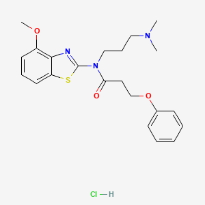 N-(3-(dimethylamino)propyl)-N-(4-methoxybenzo[d]thiazol-2-yl)-3-phenoxypropanamide hydrochloride