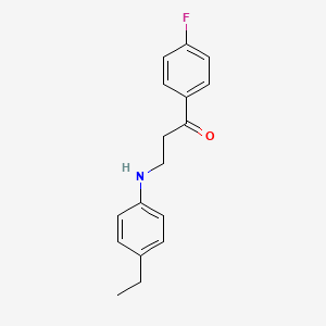 molecular formula C17H18FNO B2391470 3-(4-Ethylanilino)-1-(4-fluorophenyl)-1-propanone CAS No. 883793-55-3