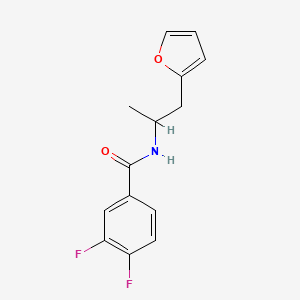 molecular formula C14H13F2NO2 B2391472 3,4-二氟代-N-(1-(呋喃-2-基)丙烷-2-基)苯甲酰胺 CAS No. 1219914-27-8