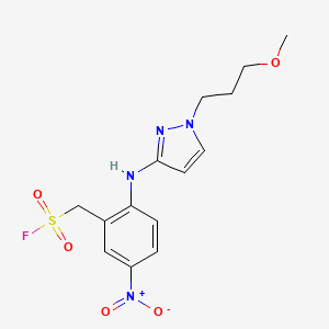 (2-{[1-(3-methoxypropyl)-1H-pyrazol-3-yl]amino}-5-nitrophenyl)methanesulfonyl fluoride